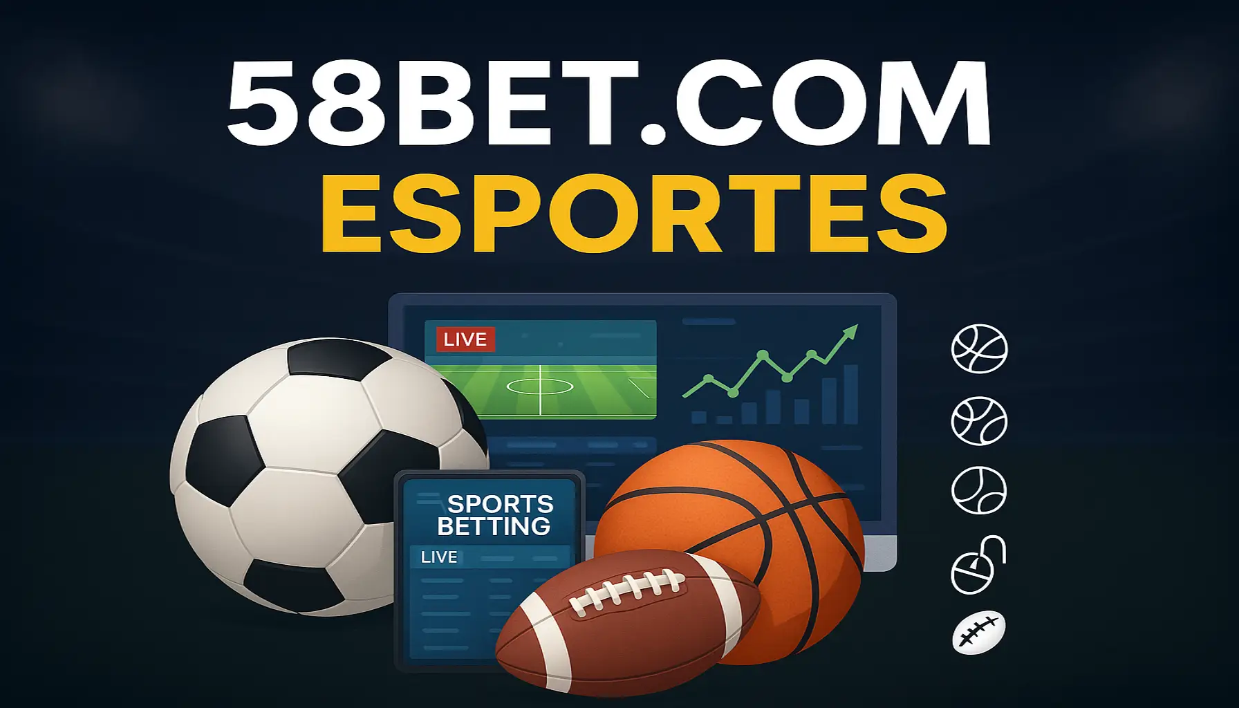 Aposte em apostas esportivas no cassino online 58BET.COM